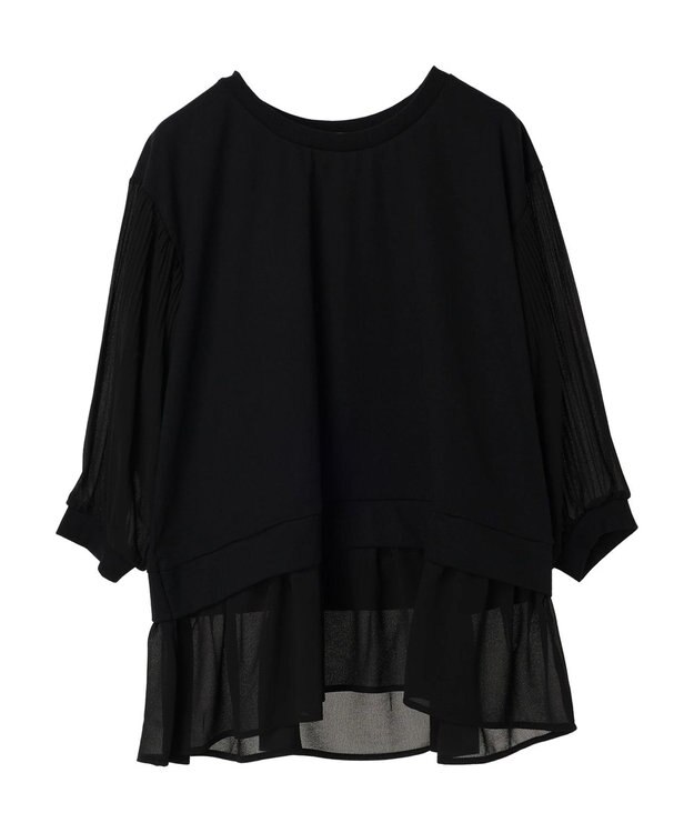 Green Parks 消しプリーツドッキングカットチュニック Black