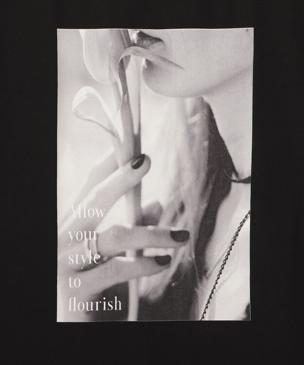 YECCA VECCA 【UVカット】フォトプリントTee Black