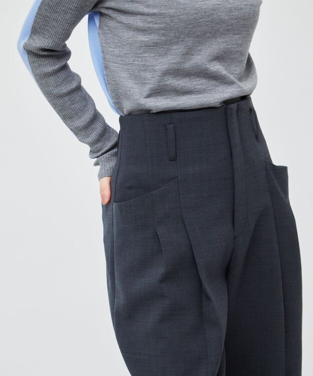 BEIGE， LAC / 2WAYストレッチワイドタックパンツ C.Gray