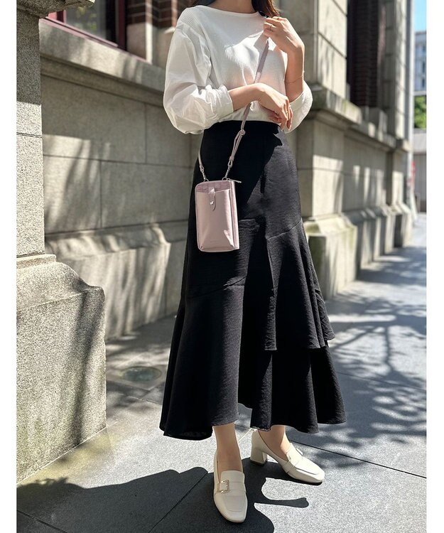 LA BAGAGERIE 【MONICA】バイカラー スマホショルダー ピンク