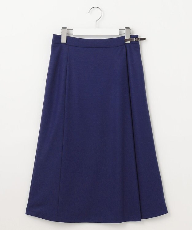 J.PRESS LADIES 【洗える】ウールスムース スカート ブルー系