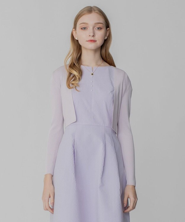 TOCCA 【洗える！】SILK RIB BOLERO ボレロ ラベンダー系