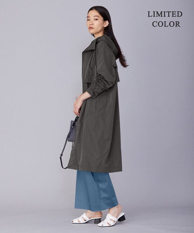 ICB メモリーツイル フーデットコート チャコール系［WEB限定］