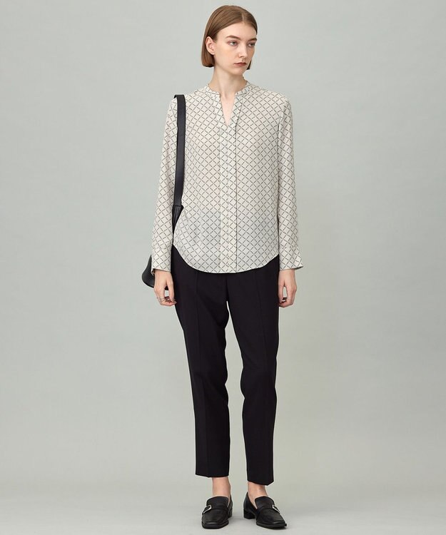 ICB 【UVカット・洗える】ウール2WAYストレッチ ドロストパンツ 無地柄系