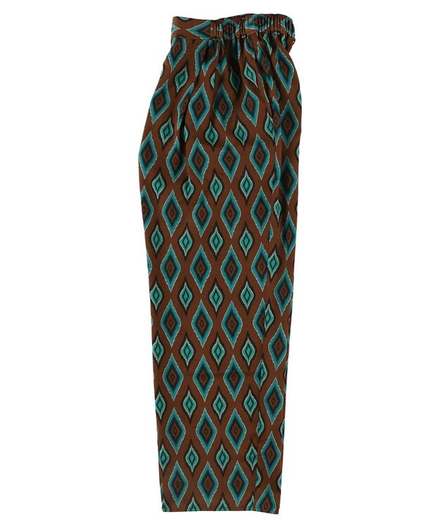 Green Parks アート柄イージーパンツ Brown