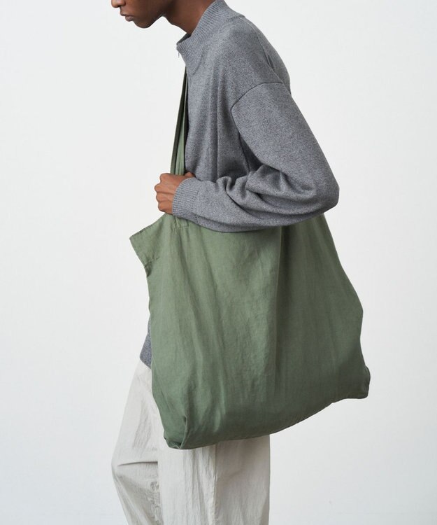 ATON HEMP OXFORD | ビッグバッグ - UNISEX KHAKI