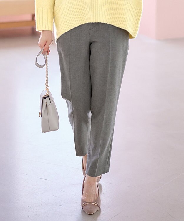 ANY SIS 【大人百花掲載 ヨンアさん着用】シリーズ累計7万本突破！サーモ2WAYストレッチ テーパードパンツ ライトグレー