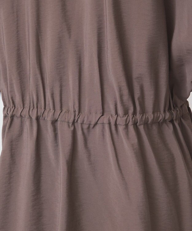 AMERICAN HOLIC メタルボタンウエストドロストシャツ Brown