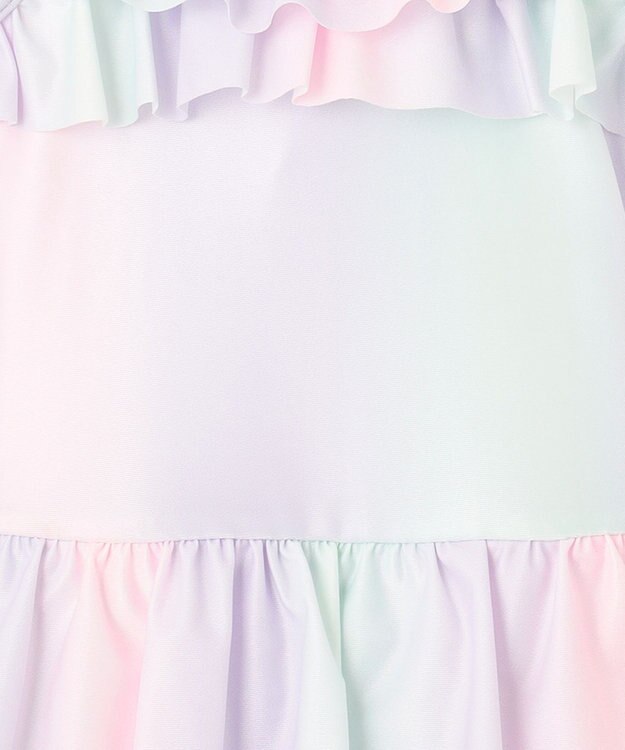 ANY KIDS 総柄フリルワンピース水着 レインボー