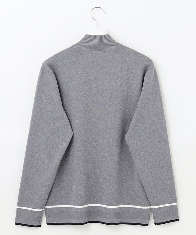 23区GOLF 【MEN】ハーフジップ ニットソー ライトグレー系