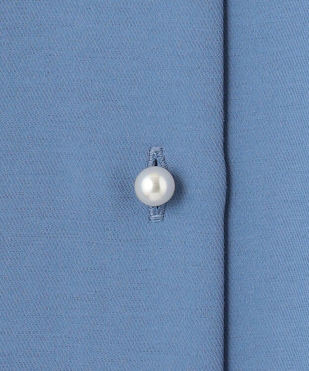 組曲 【サッシュベルト付き】パールボタンシャツワンピース ブルー系