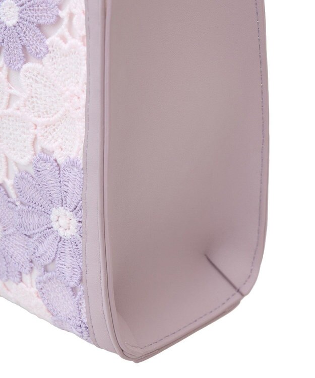 Maison de FLEUR フラワーレース2Wayスクエアトートバッグ Lavender