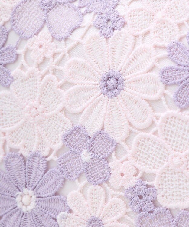 Maison de FLEUR フラワーレース2Wayスクエアトートバッグ Lavender