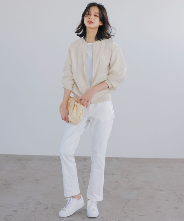 23区 【洗える】シアー ブルゾン ベージュ系