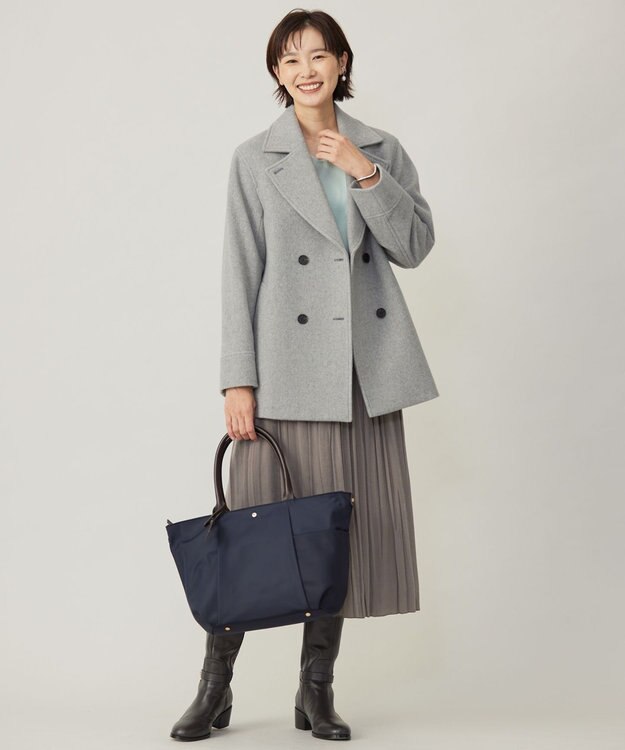 J.PRESS LADIES 【WEB限定カラーあり・A4サイズ収納可・撥水】 ナイロン トート バッグ ネイビー系