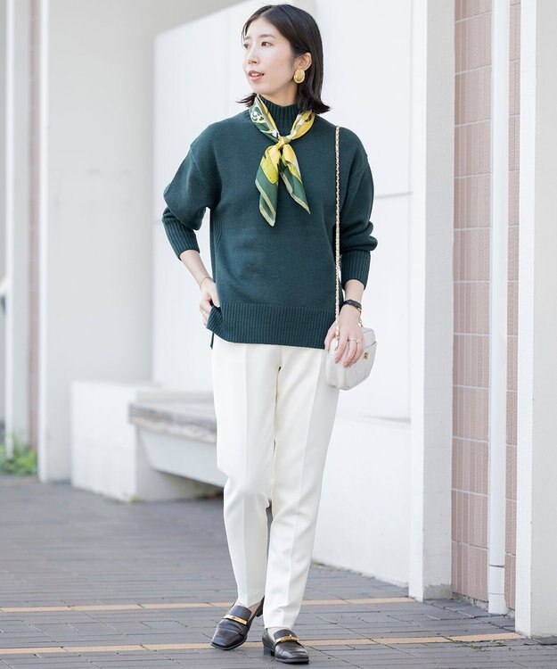 23区 S 【Sサイズ限定】ストレッチダブルクロス テーパード パンツ アイボリー系