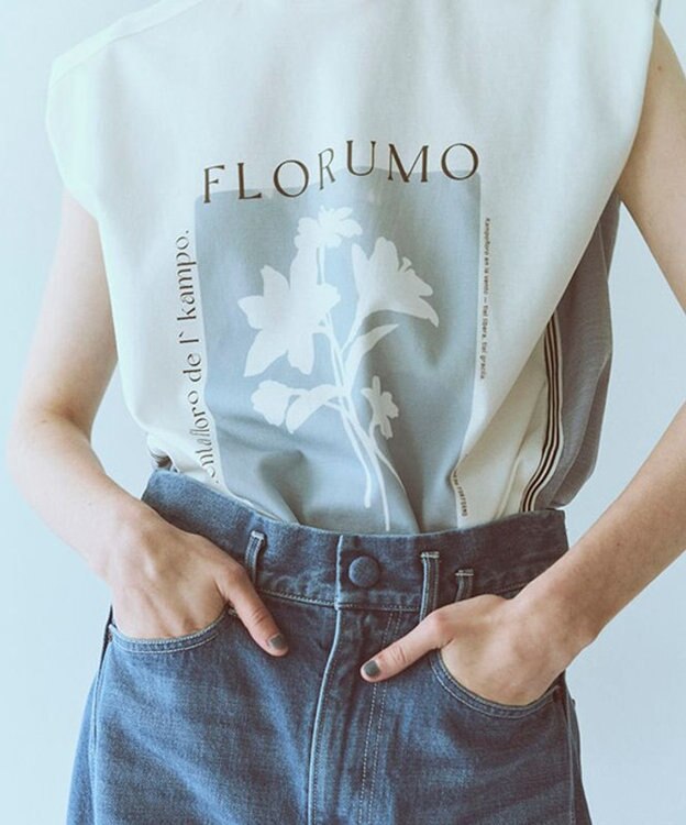 FORFORMO Printed Design Tops プリンテッドデザイントップス ライトブルー