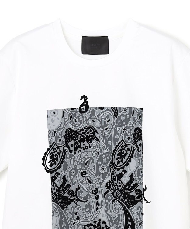 JOSEPH HOMME 【HIGH GRADE LINE】オリエンタルプリント　クルーネックTシャツ ホワイト系