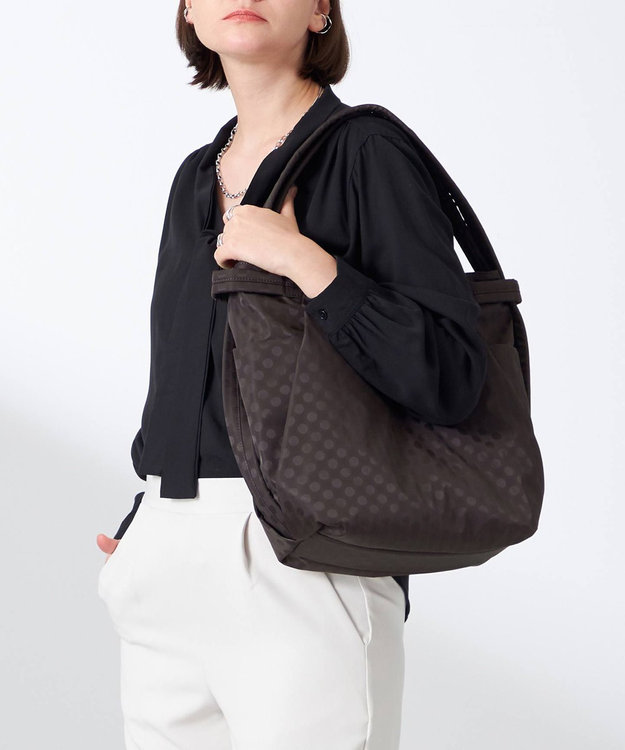 Y'SACCS 【大人のおしゃれ手帖10月号掲載】市川実和子×Y'SACCS　ドット2WAYリュック チョコ