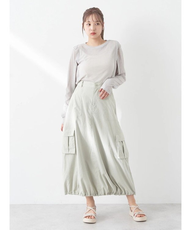 earth music&ecology シアーテレコプルオーバー Light Gray