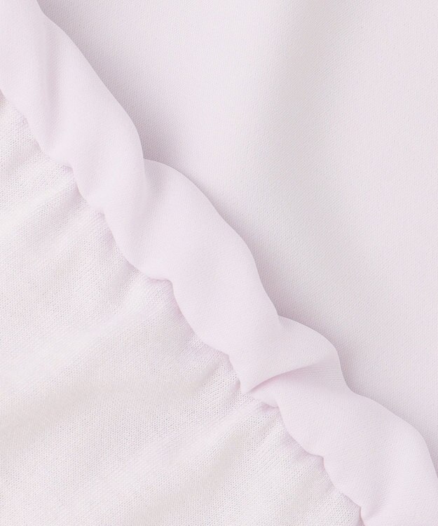 23区 【洗える】シルキーデシン ボールチェーン カットソー ライラック系