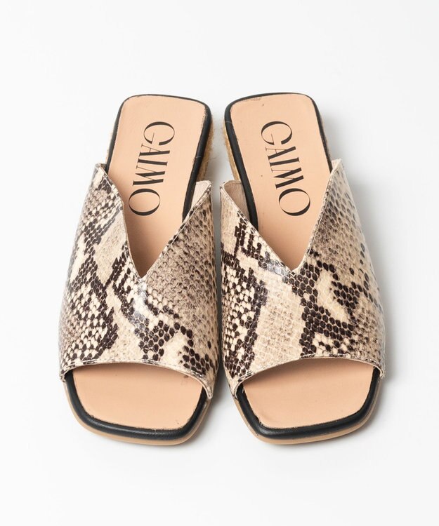 gaimo 【GAIMO/ガイモ】Ｖカットジュートミュールサンダル/TIANA-RS パイソン