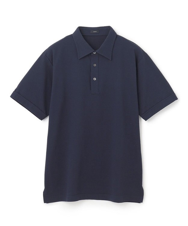 JOSEPH HOMME コンパクトサッカージャージー　ポロシャツ ネイビー系