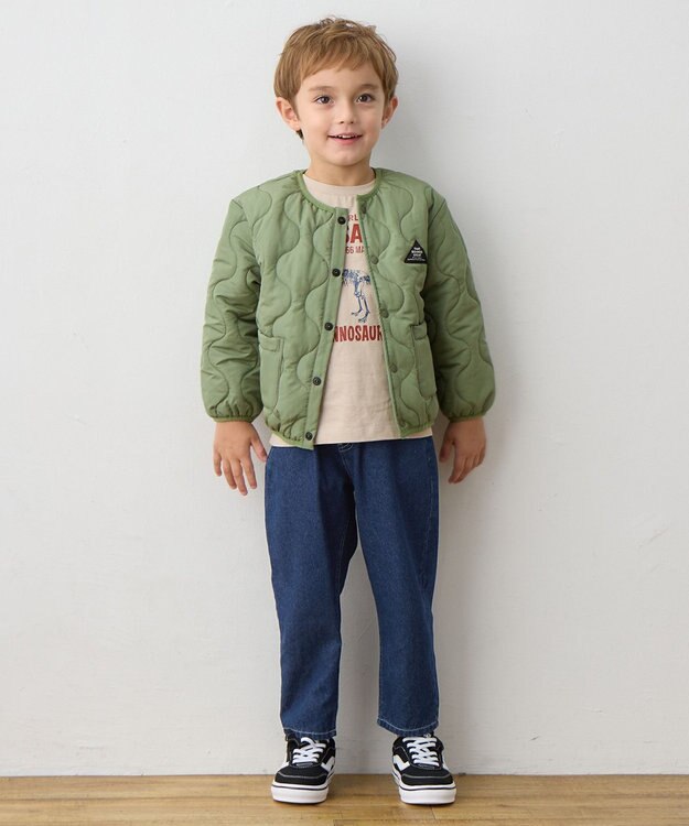 ANY KIDS 【洗濯機可能】中綿キルティング ジャケット カーキ