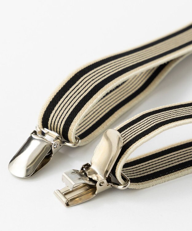 uncrave 【uncrave WHITE】サスペンダー ブラック×エクリュ