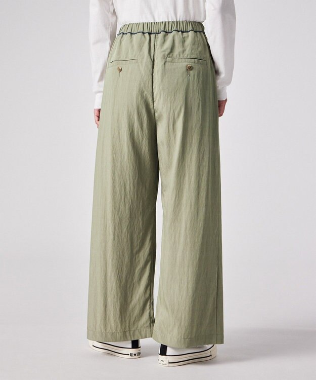 Paul Smith ドロストコード レーヨン パンツ カーキ