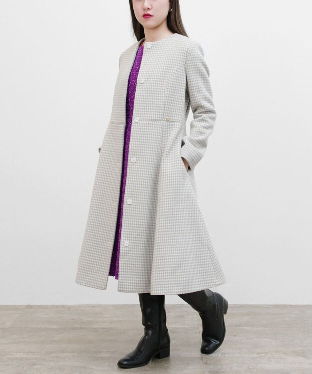 TOCCA 【消臭】RHYTHMIC PACE 千鳥柄コート グレー系