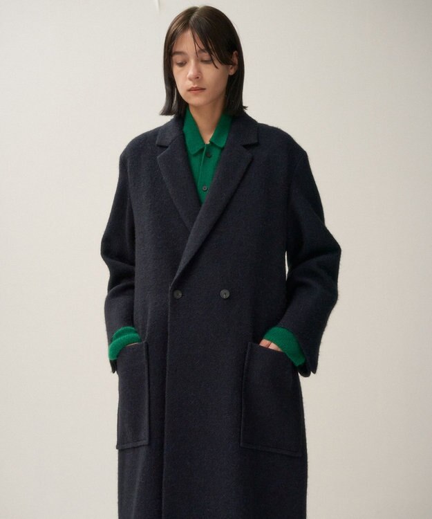 ATON / BABY ALPACA ロングテーラードコート/36/アンゴラ/GRY/SCAGCW0909// BABY ALPACA | ロングテーラードコート / ATON | ファッション通販