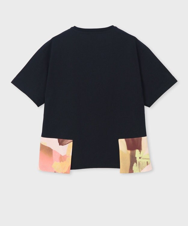 Paul Smith プリント コンビネーション 半袖Tシャツ ブラック