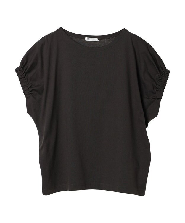 CRAFT STANDARD BOUTIQUE 【ＵＶカット】ギャザースリーブプルオーバー Charcoal Gray