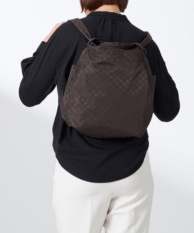 Y'SACCS 【大人のおしゃれ手帖10月号掲載】市川実和子×Y'SACCS　ドット2WAYリュック チョコ