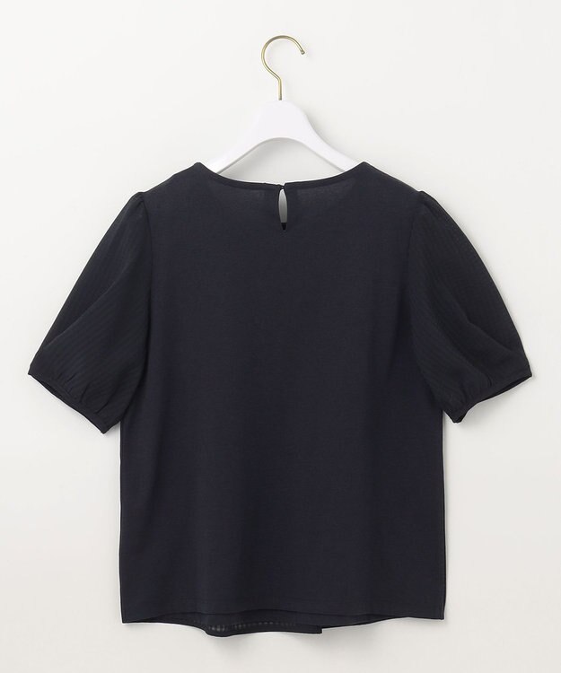 ANY SIS 【吸水速乾・UVケア・接触冷感】コンフォートジャージー ブラウス ネイビー