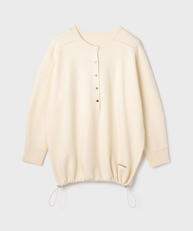 GRACE CONTINENTAL スウェットライクニットトップ ホワイト