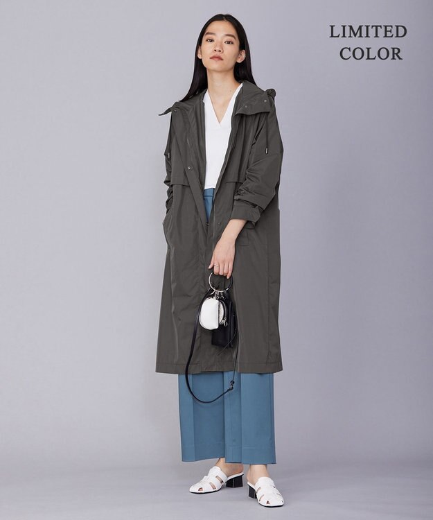 ICB メモリーツイル フーデットコート チャコール系［WEB限定］