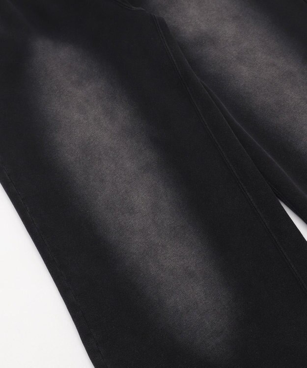 WEGO 【ウエストゴム/らくらくパンツ】アシッドウォッシュグラフィックスウェットパンツ ブラックその他