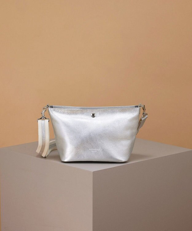 TOPKAPI 【TREASURE TOPKAPI】ソフトシュリンク テープ コンビ レザー ミニショルダーバッグ シルバー