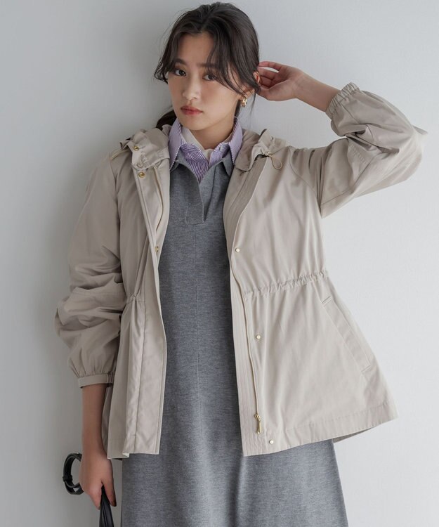 組曲 S 【加藤ローサさん着用】コットンタッチシャーティングボウタイ付き シャツ パープル系1