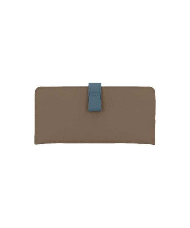 Atelier nuu 日本製 本革 バイカラーnoble スマートロングウォレット トープ×ブルー