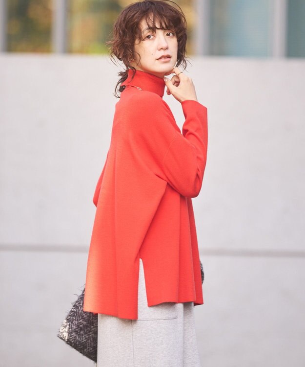AMERICAN HOLIC バイパチタートルネックニットロングプルオーバー Orange