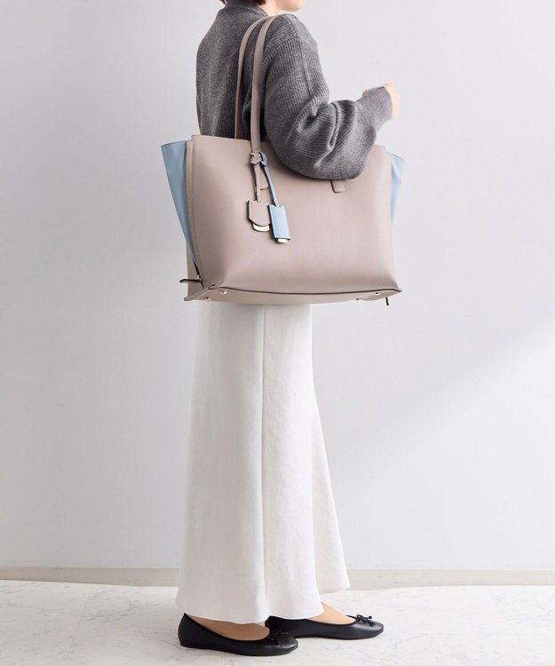 ACE BAGS & LUGGAGE Jewelna Rose OLバッグ・セレム  横型トートバッグ A4サイズ 16189 ジュエルナローズ cs グレージュ