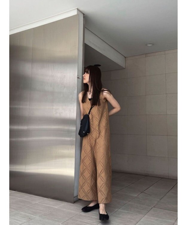 Green Parks クラシックレースロンパース Camel