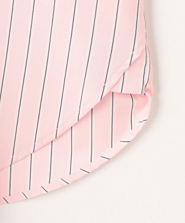 ANY ANYオーバーサイズシャツ ピンクストライプ