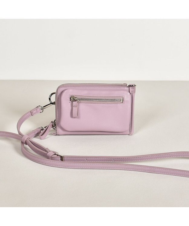 LA BAGAGERIE マルチスマホポシェット ラベンダーピンク