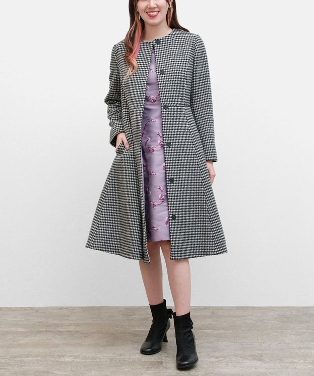 TOCCA 【消臭】RHYTHMIC PACE 千鳥柄コート ブラック系