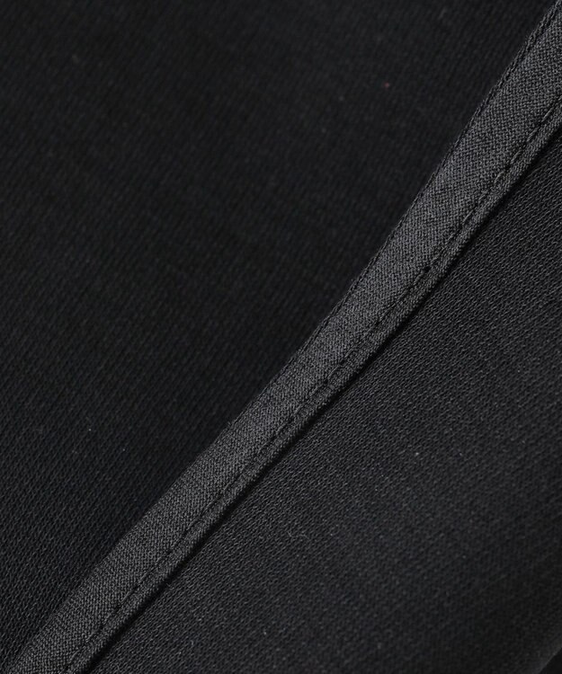 uncrave ダブルフェイスジャージー ドルマンスリーブリブトップス ブラック