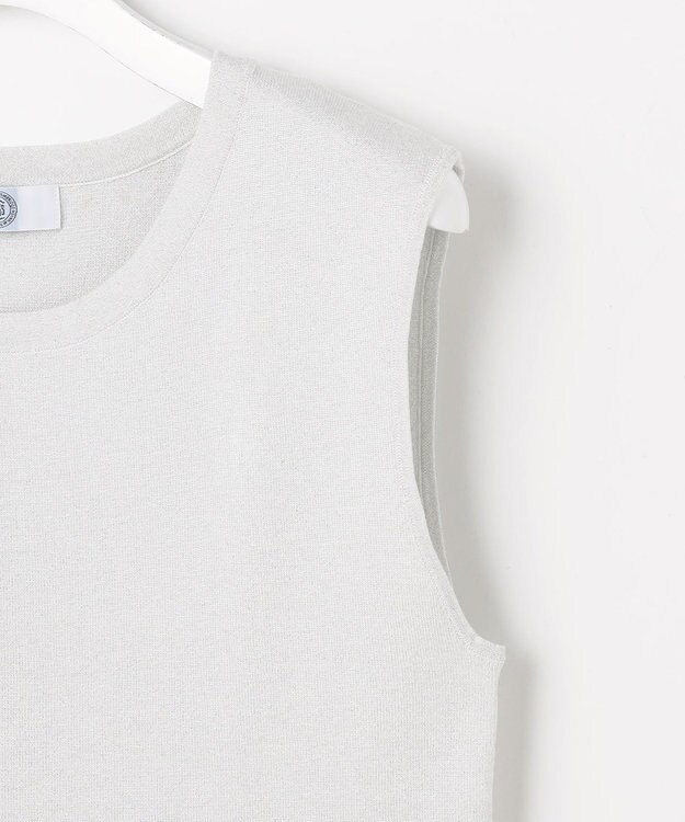 J.PRESS LADIES FINE COTTON SLEEVELESS タンクトップ シルバー系